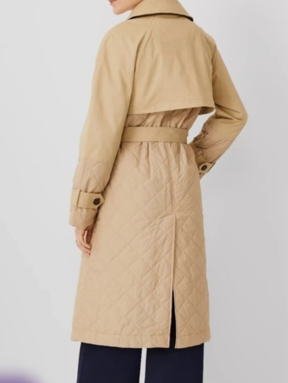 Ann Taylor Quilted Trench Coat - Picture 4 of 4